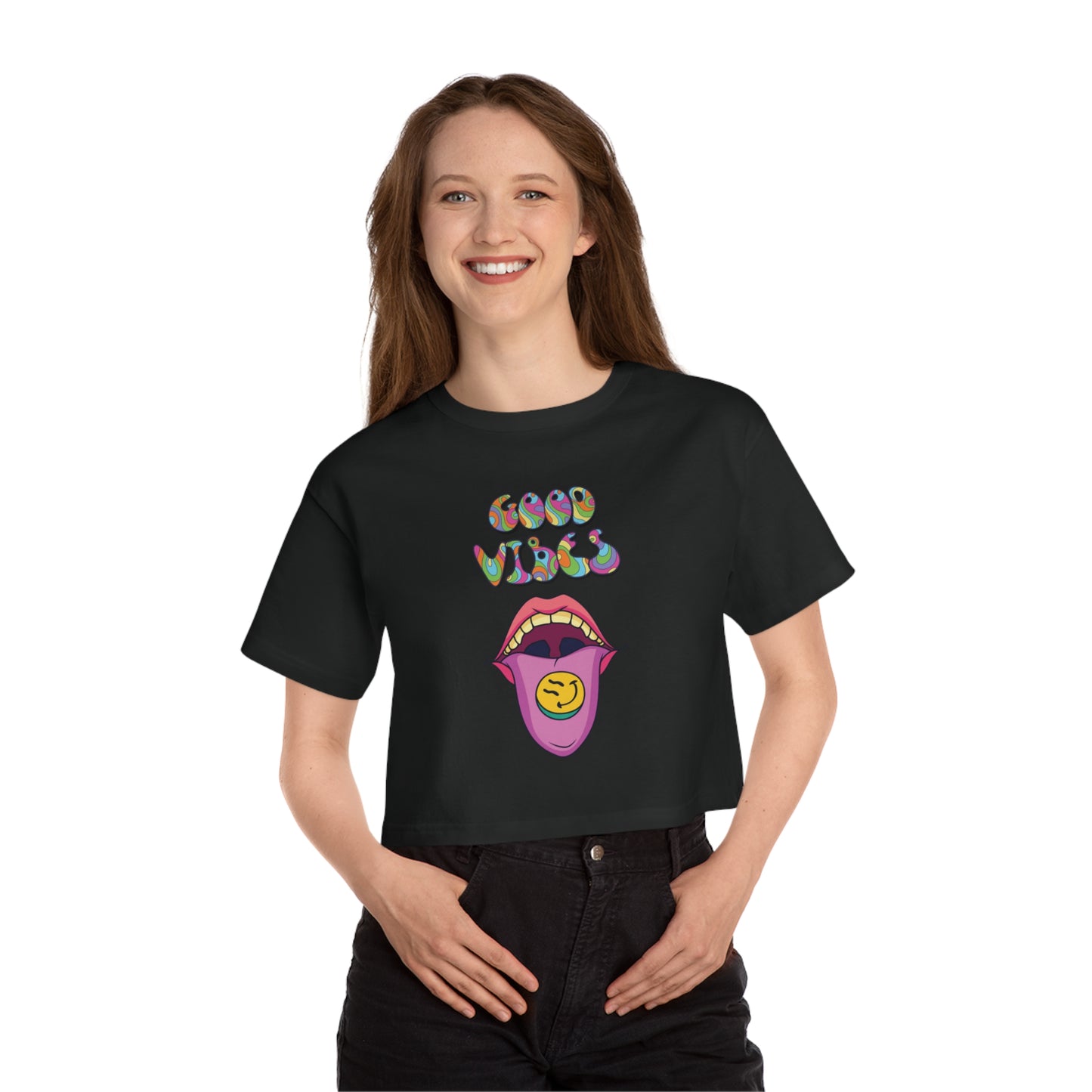 Drippy Smile - Champion Women's Heritage Cropped T-Shirt