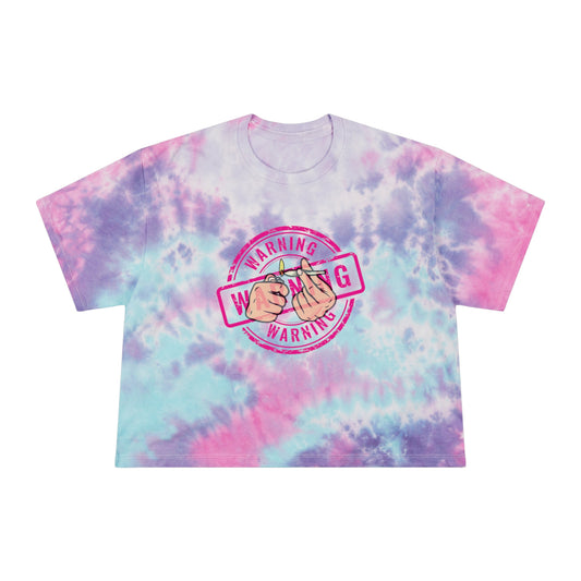 Warning | Women's Tie-Dye Crop Tee