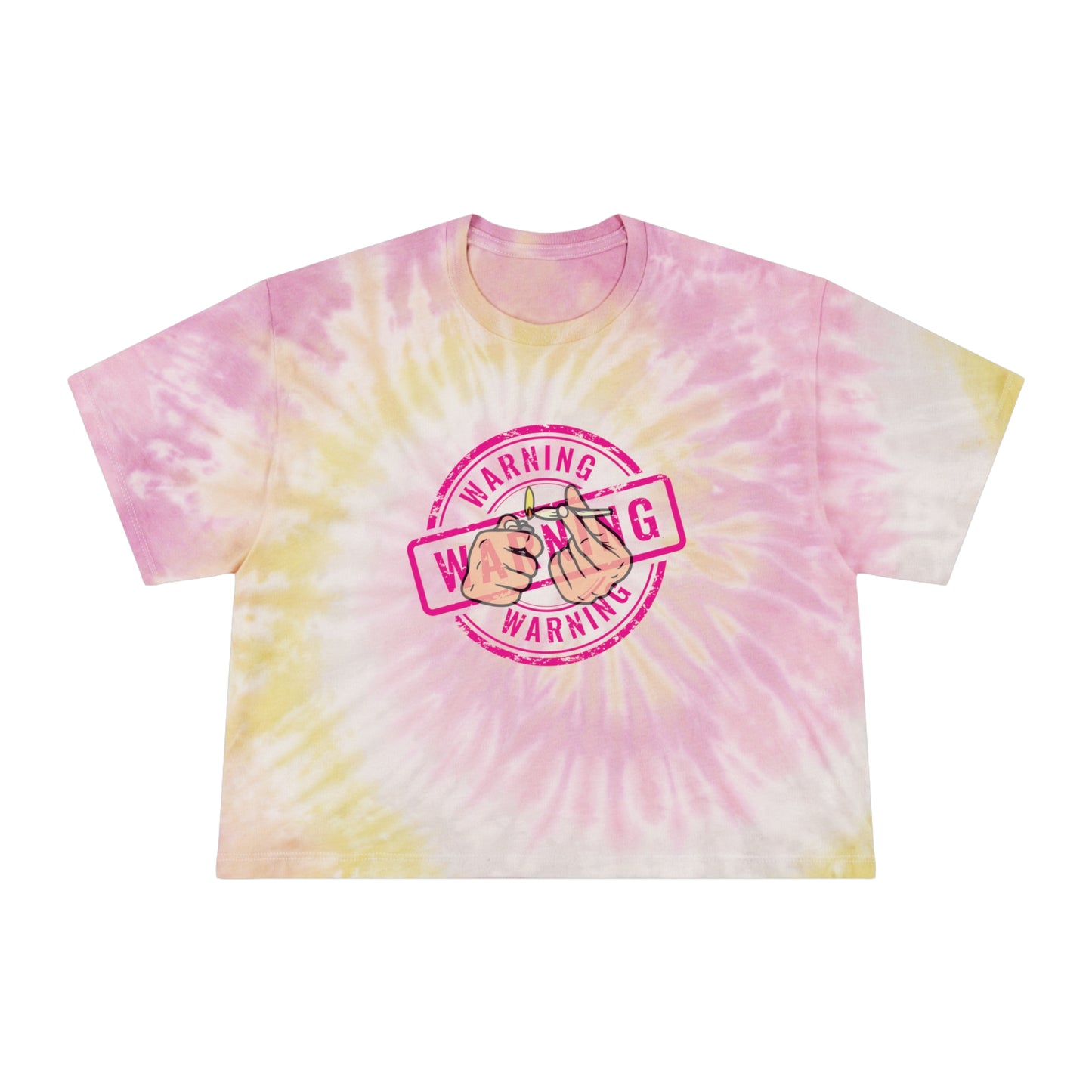 Warning | Women's Tie-Dye Crop Tee