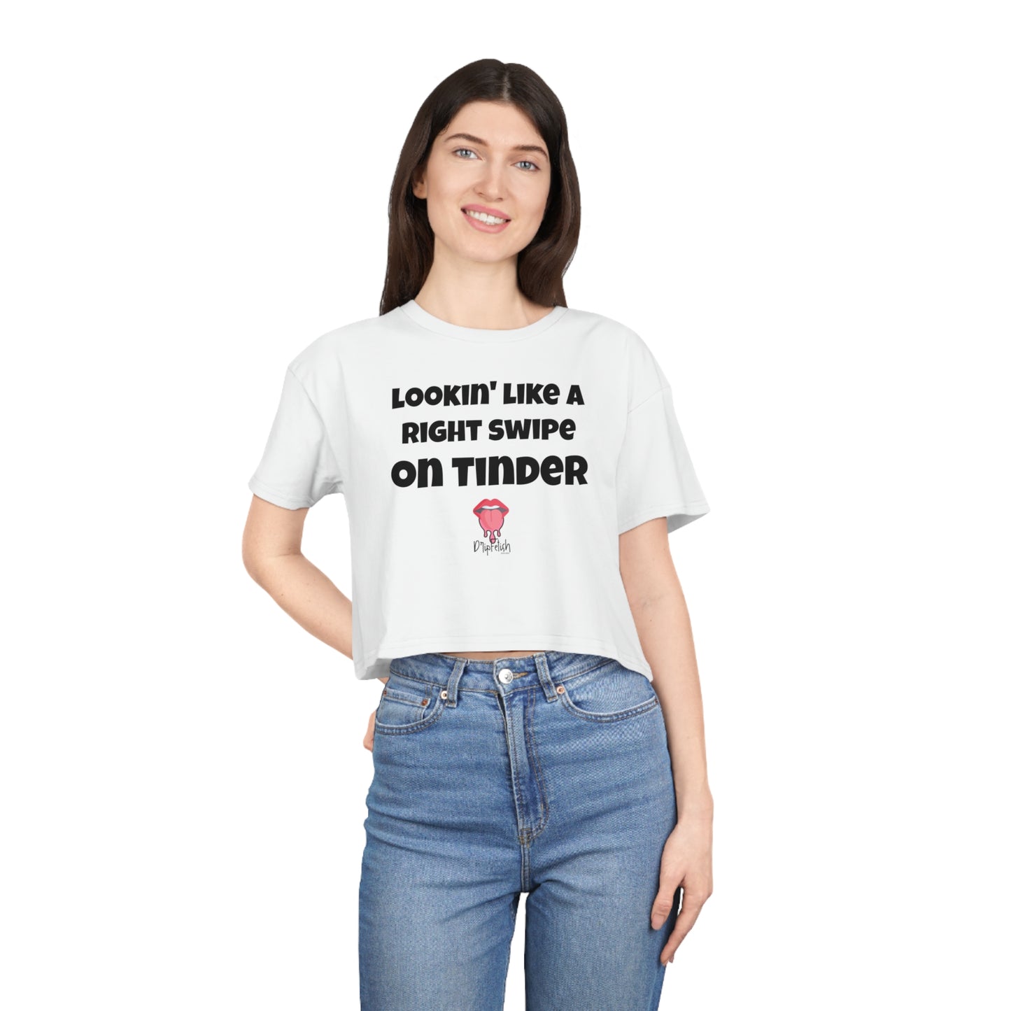 Right Swipe | Tinder - Women's Crop Tee