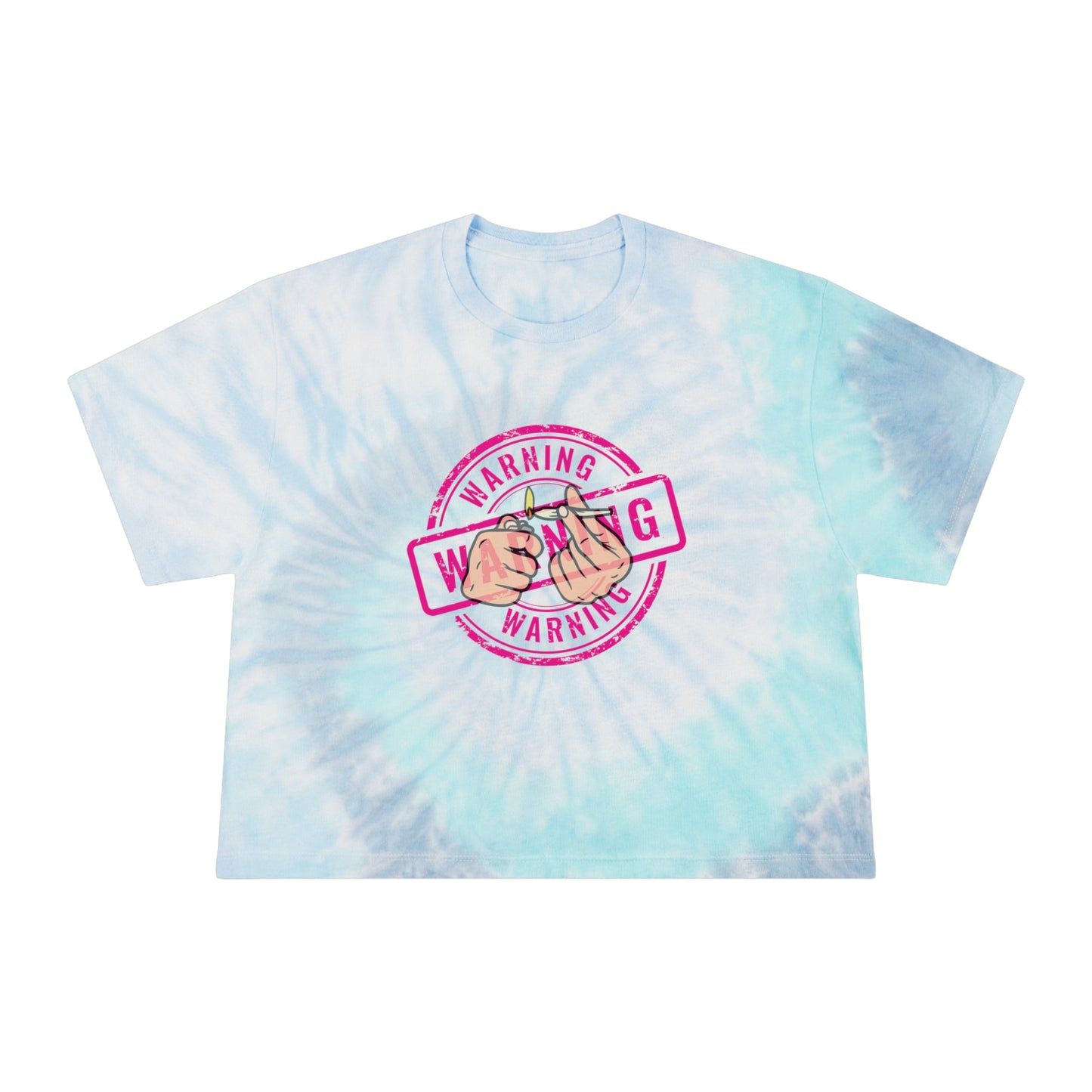 Warning | Women's Tie-Dye Crop Tee