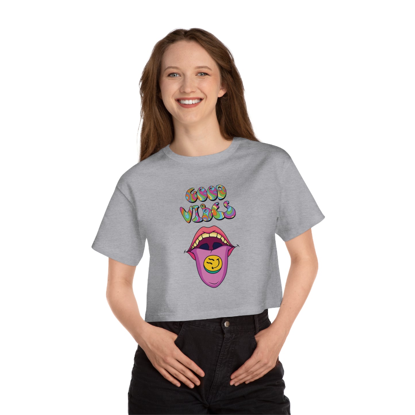 Drippy Smile - Champion Women's Heritage Cropped T-Shirt