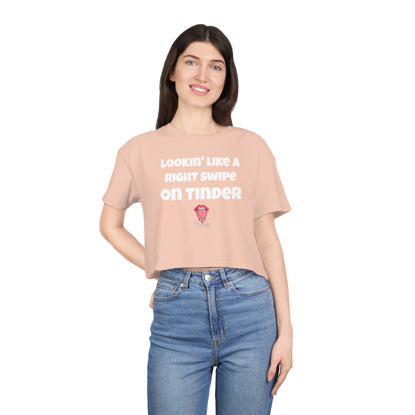 Right Swipe | Tinder - Women's Crop Tee